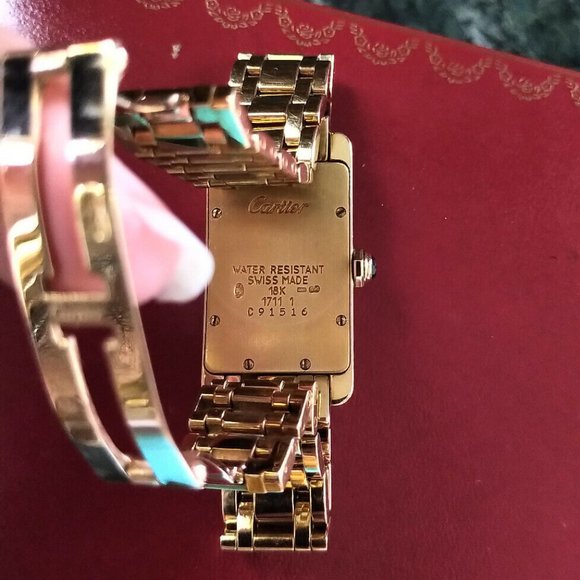 Cartier 18K Yellow Gold Tank Americaine American Medium Watch - Picture 4 of 12